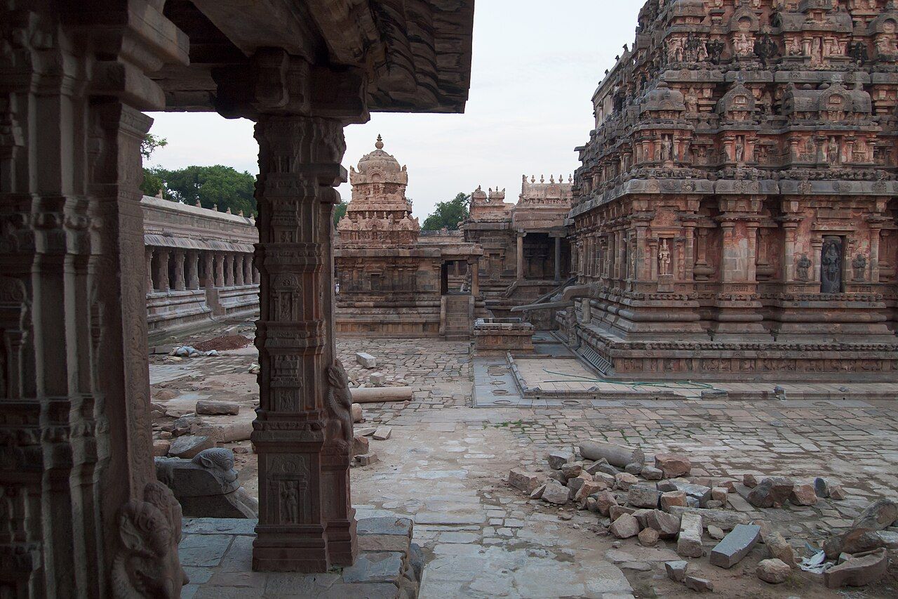 The temple courtyard