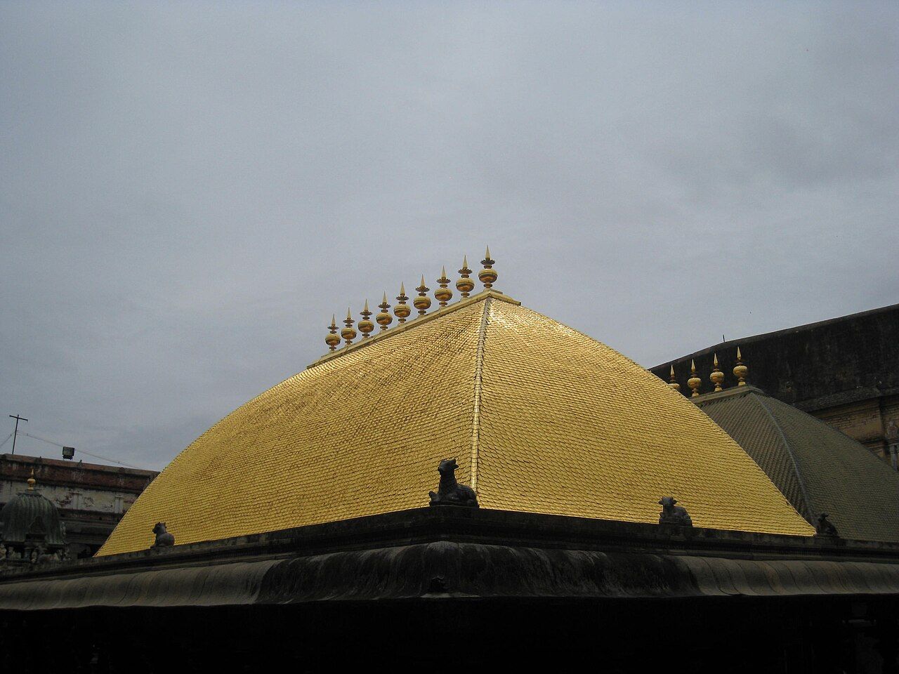 The golden roof over Nataraja, abode of the cosmic dance