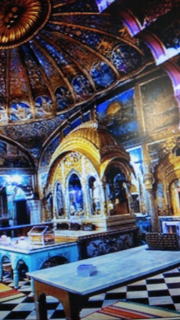 Inside the mandir