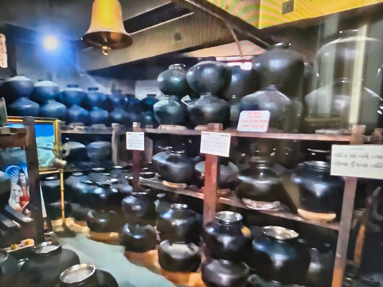 Earthen pots of stored ghee