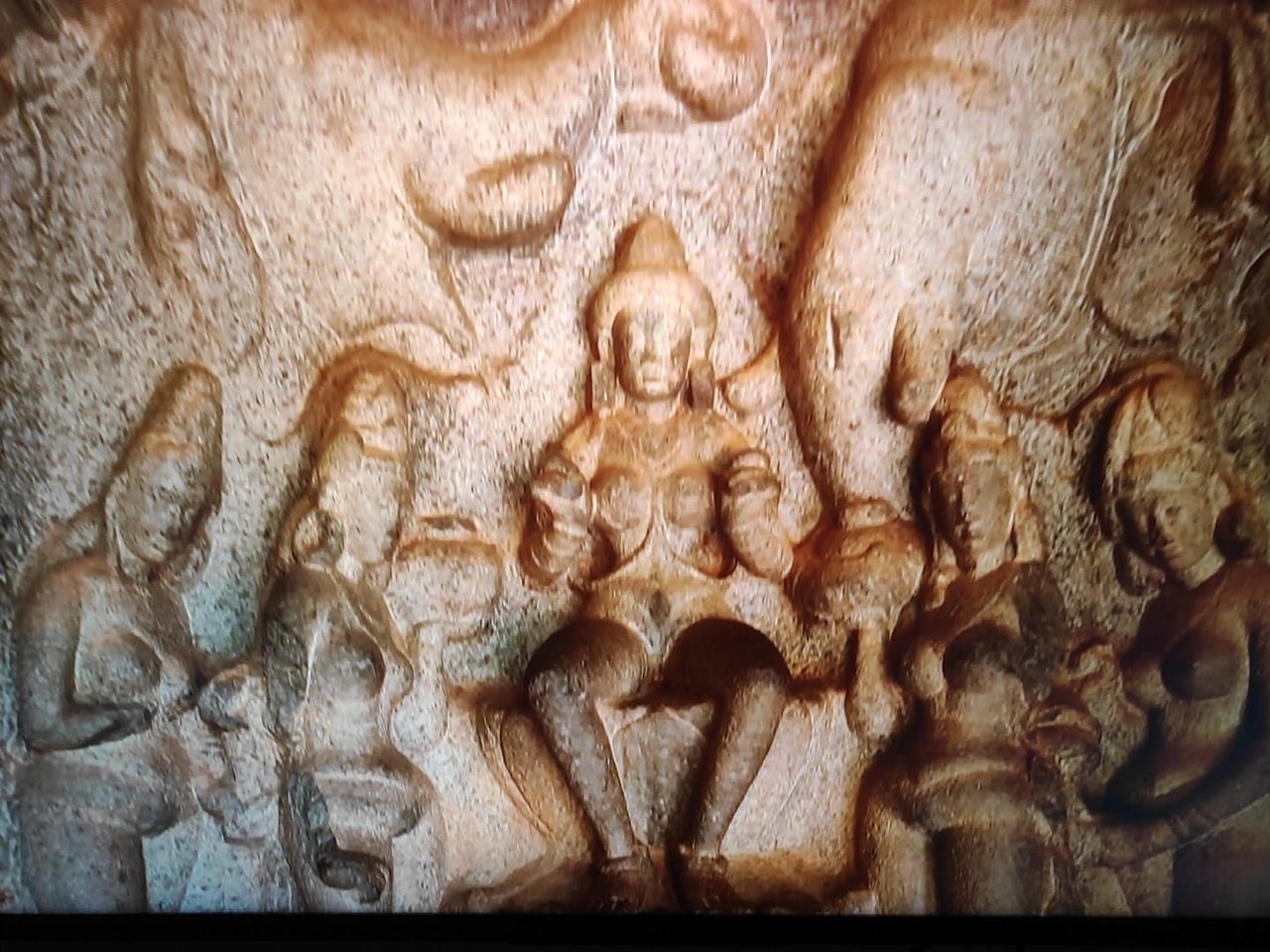 Gaja Lakshmi on a lotus